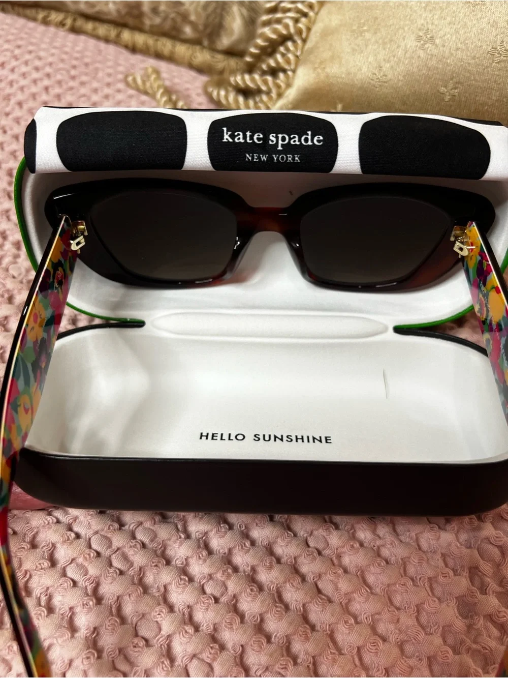 Kate Spade FABIA/S Havana Floral Hello Sunshine Sunglasses 51-21-140